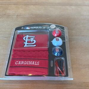 Red Golf Accessory Set with Towel, Golf Balls, Tees St Louis Cardinals Gift.